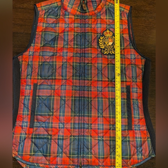 Ralph Lauren- Vintage Women's Tartan Insulated Puffer Gilet - M - Picture 7 of 13